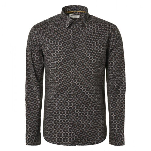 No Excess Overhemd Print Blauw