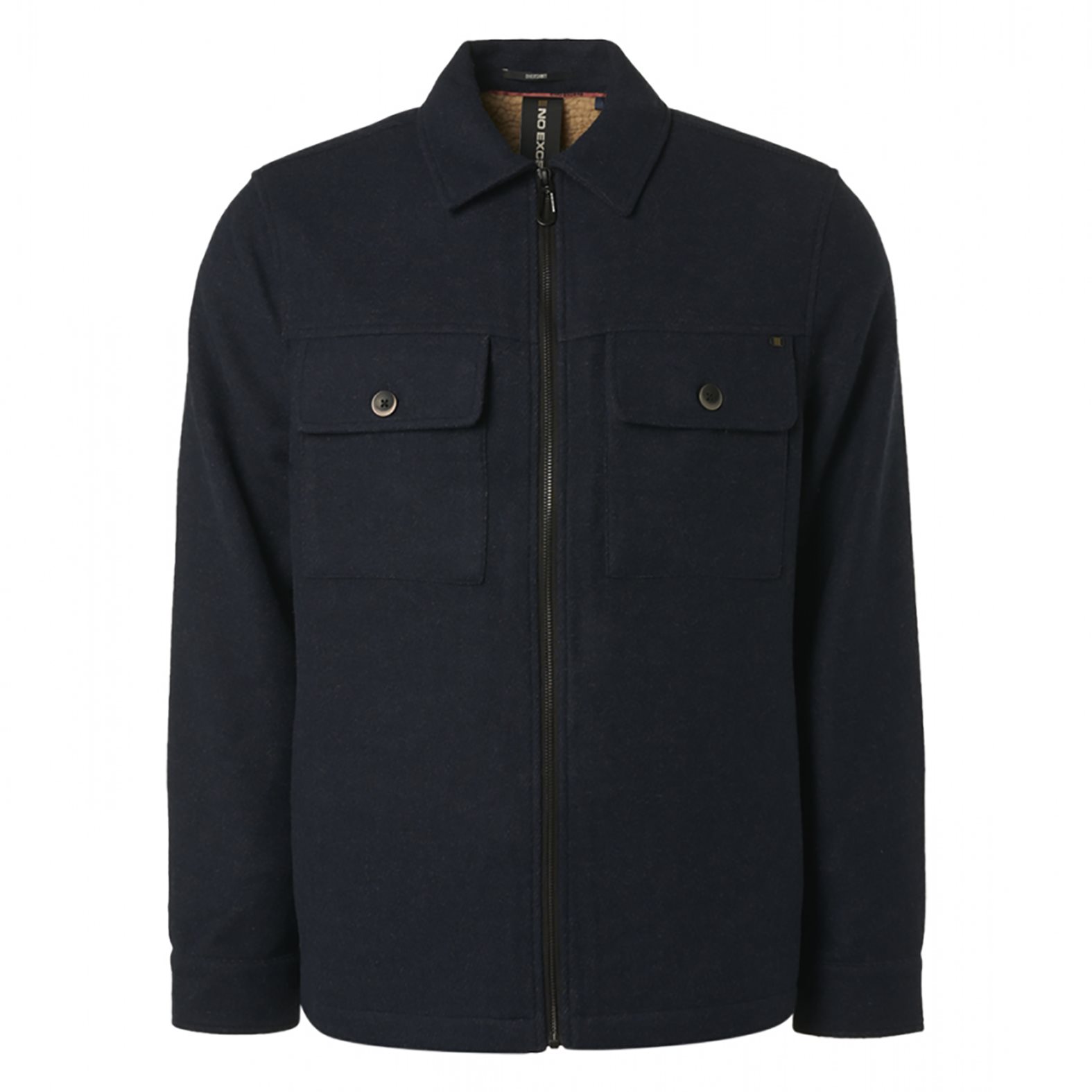 No Excess Overshirt Blauw Rits
