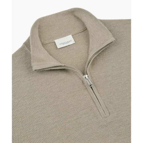 Alternative view of Profuomo Trui Hals Zip Beige