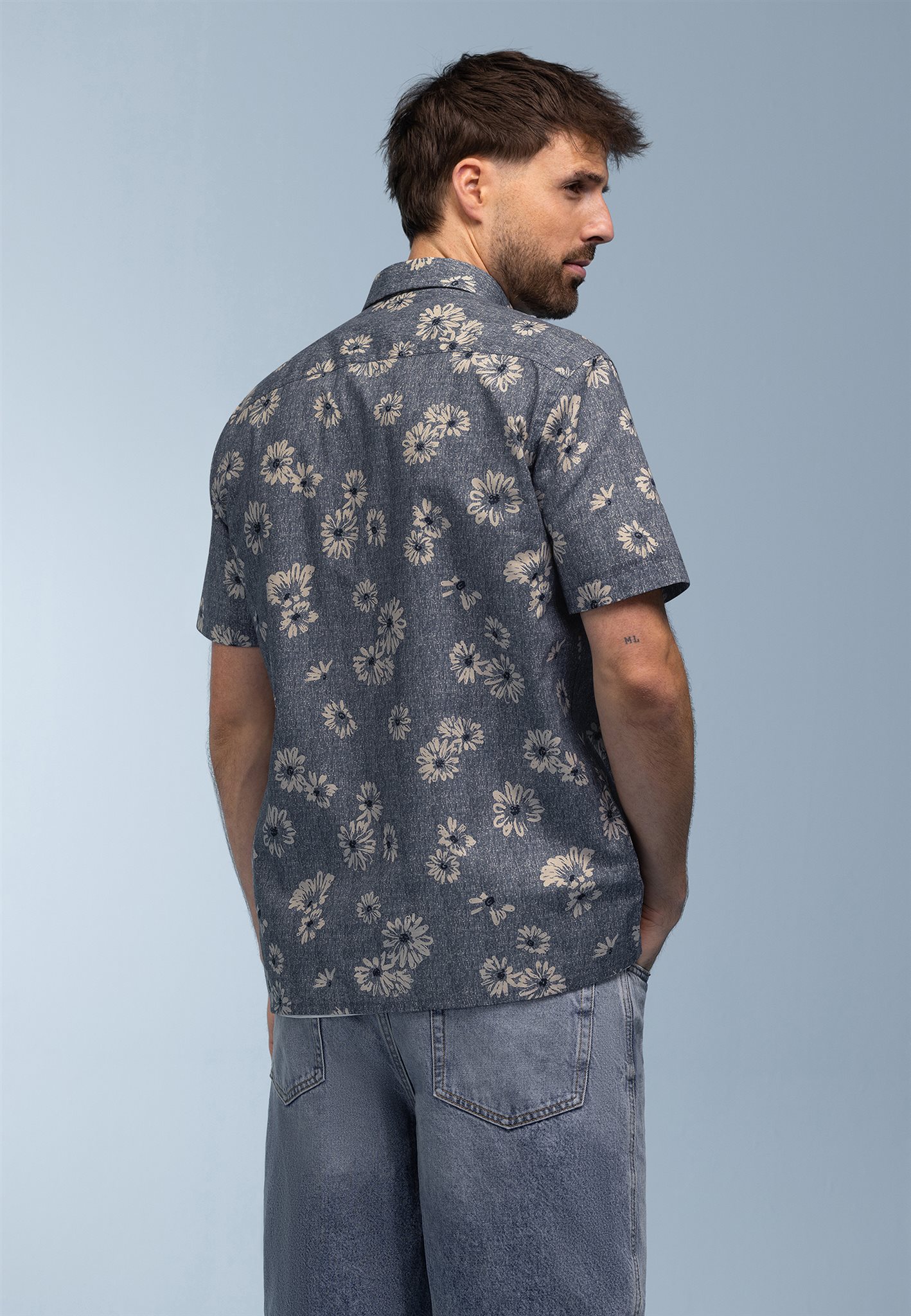 Bluefields Shirt Ecru Blauw - Afbeelding 2